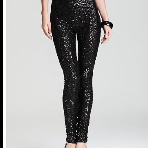 BCBG “Shelby” Sequin Leggings NEW - Picture 3 of 5